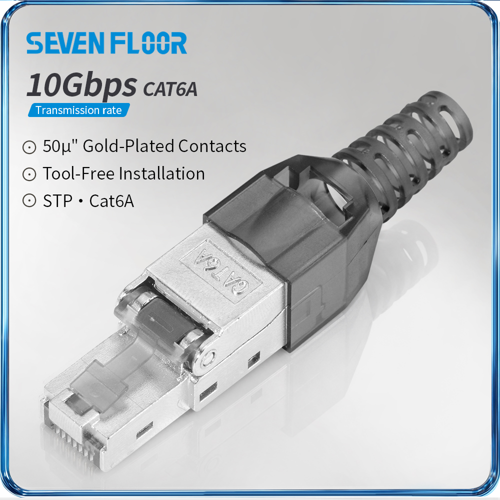 Rj45 Jack - Ekranowany złącze RJ45 Cat6A/Cat6, montowane bez
