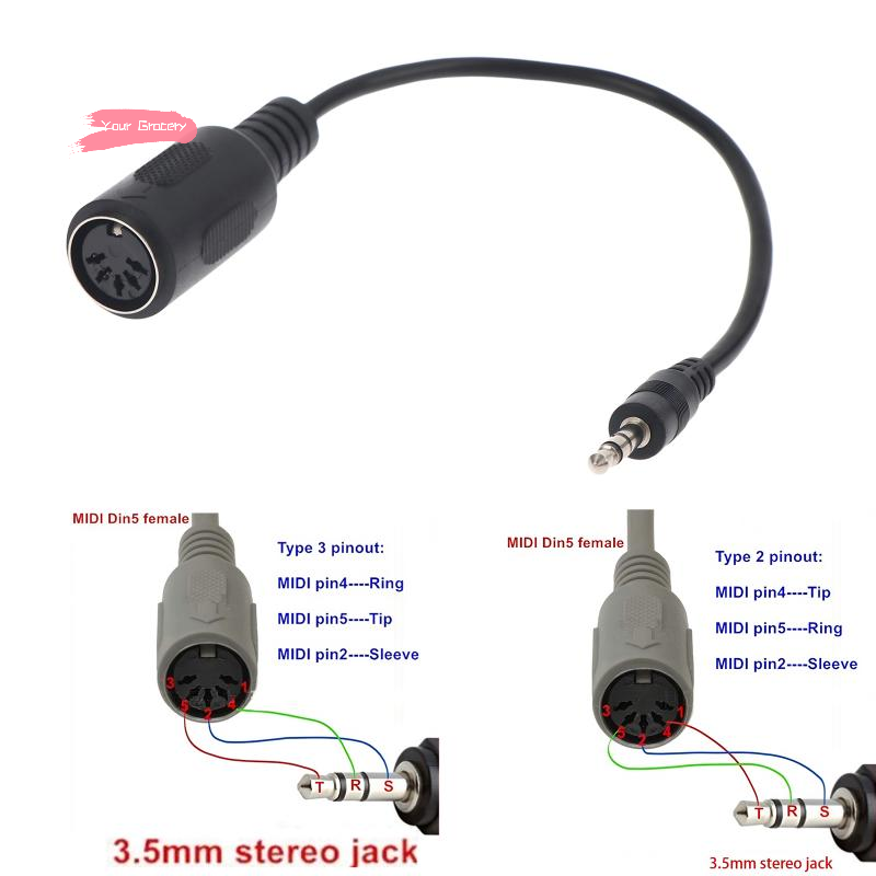 Trs Cable - Kabel konwerter Y-MIDI Din 5 na