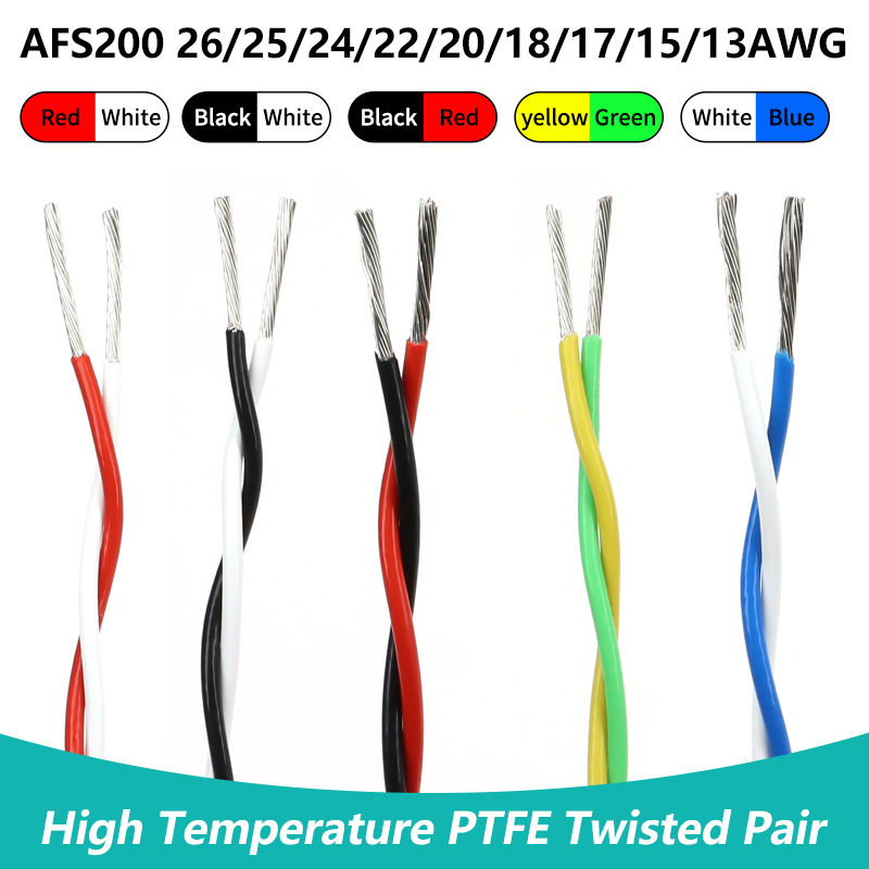 Audio Jumper Wire - Przewód PTFE AFS200 skrętka 1/2/5/10/20m 26/25/24/22/20/18/17/15/13AWG