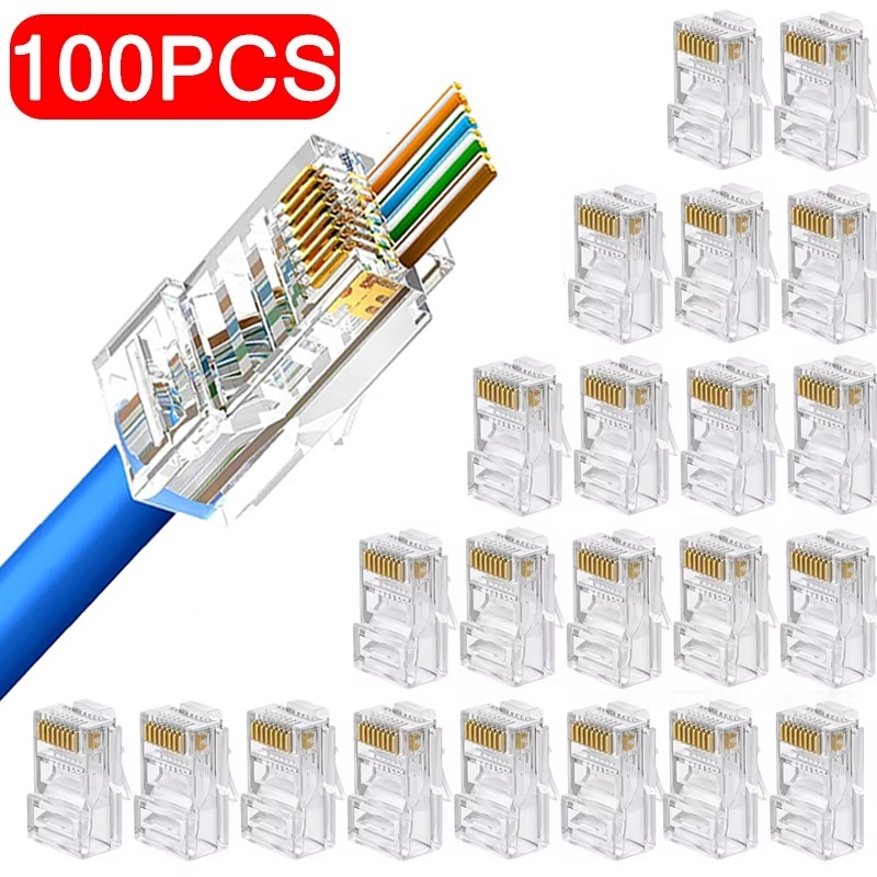 Rj45 Jack - 100 szt. złączek sieciowych RJ45 Cat6