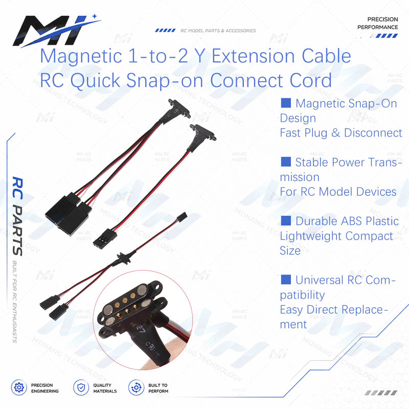 Rca Cable - Magnetyczny przedłużacz 1-do-2 Y z wtykiem