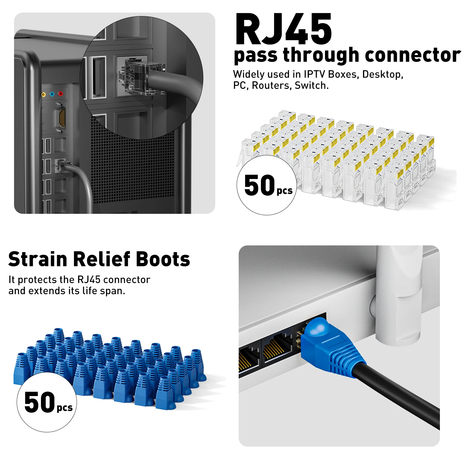 ZoeRax RJ45 CAT6 CAT5E Zestaw  – Rj45 Jack recenzja i cena