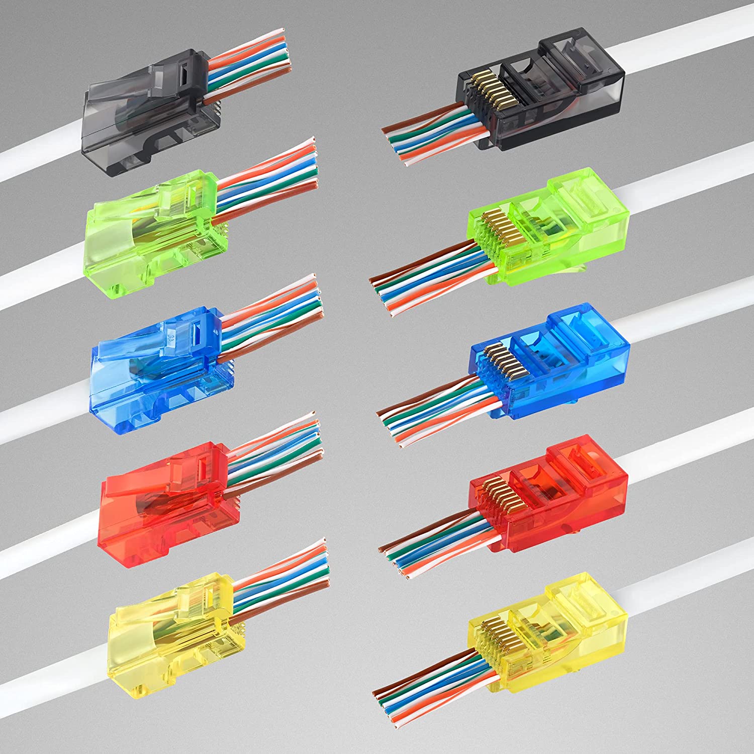 50 SZTUK złączy przelotowych R – Rj45 Jack recenzja i cena