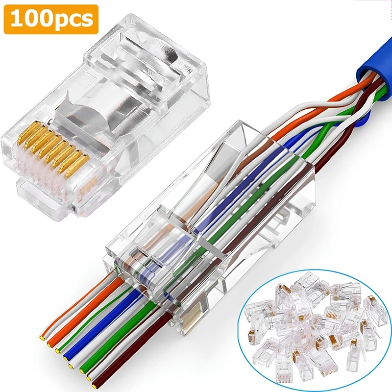 100 szt. Złącze RJ45 Cat6 Cat6 – Rj45 Jack recenzja i cena