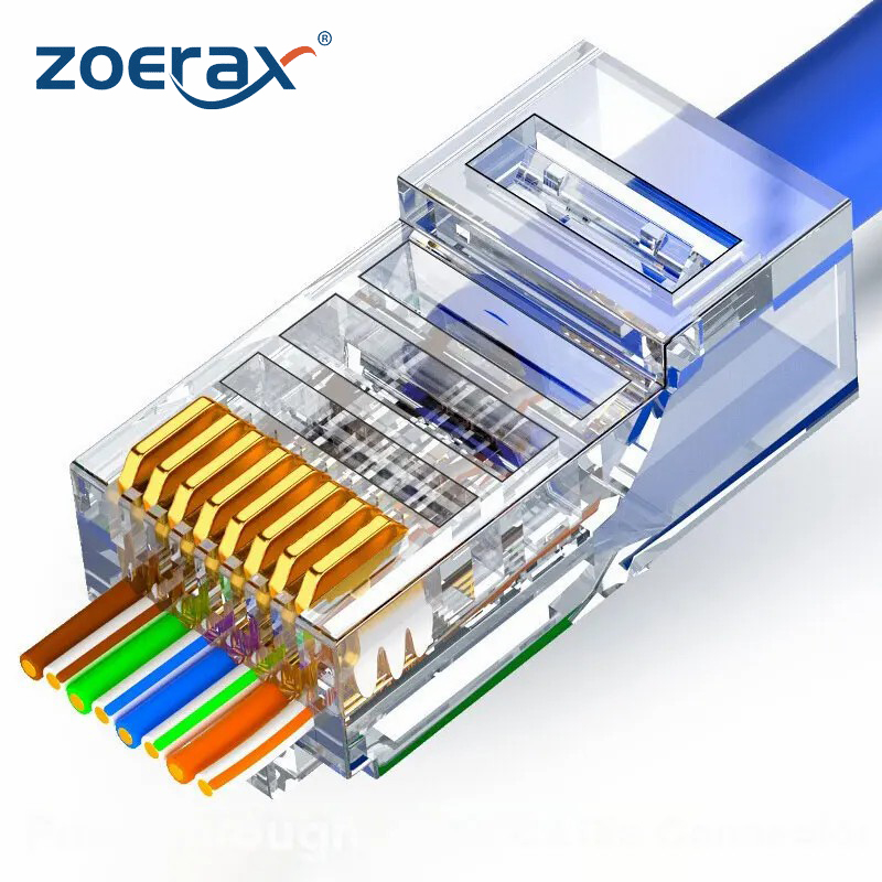 ZOERAX 50/100 szt. Złącze prze – Rj45 Jack recenzja i cena