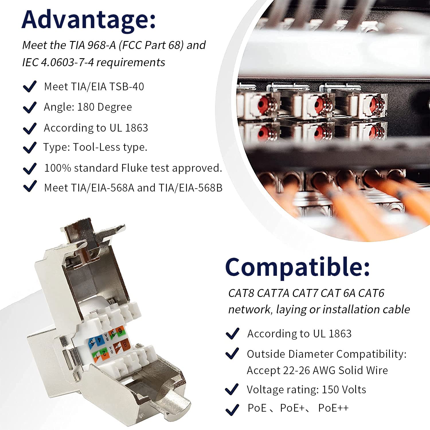 ZOERAX Cat6a Cat7 Keystone Jac – Rj45 Jack recenzja i cena